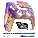 eXtremeRate LUNA Redesigned Front Shell with Touchpad for PS5 Controller BDM-010/020/030/040/050 - Neon Miami - GHPFR011