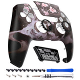 eXtremeRate LUNA Redesigned Front Shell with Touchpad for PS5 Controller BDM-010/020/030/040/050 - Blossom In The Darkness - GHPFR010