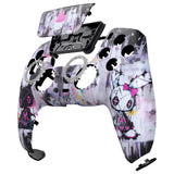 eXtremeRate LUNA Redesigned Lovely Punky Bunny Front Shell Touchpad Compatible with ps5 Controller BDM-010/020/030/040, DIY Replacement Housing Custom Touch Pad Cover Compatible with ps5 Controller - GHPFT019