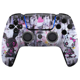 eXtremeRate LUNA Redesigned Lovely Punky Bunny Front Shell Touchpad Compatible with ps5 Controller BDM-010/020/030/040, DIY Replacement Housing Custom Touch Pad Cover Compatible with ps5 Controller - GHPFT019