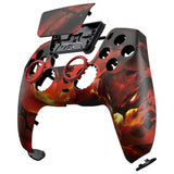 eXtremeRate LUNA Redesigned Front Shell with Touchpad for PS5 Controller BDM-010/020/030/040/050/060 - Purgatory Fire Serpent - GHPFT024G4