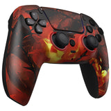 eXtremeRate LUNA Redesigned Front Shell with Touchpad for PS5 Controller BDM-010/020/030/040/050/060 - Purgatory Fire Serpent - GHPFT024G4