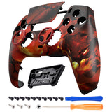 eXtremeRate LUNA Redesigned Front Shell with Touchpad for PS5 Controller BDM-010/020/030/040/050/060 - Purgatory Fire Serpent - GHPFT024G4