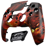 eXtremeRate LUNA Redesigned Front Shell with Touchpad for PS5 Controller BDM-010/020/030/040/050/060 - Purgatory Fire Serpent - GHPFT024G4