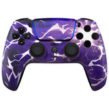eXtremeRate LUNA Redesigned Front Shell with Touchpad for PS5 Controller BDM-010/020/030/040/050/060 - Thunder Magic - GHPFT028G4