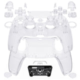 eXtremeRate Luna Redesigned Full Set Shells & Buttons for PS5 Controller BDM-030/040/050 - Clear - KQXPFM001