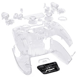 eXtremeRate Luna Redesigned Full Set Shells & Buttons for PS5 Controller BDM-030/040/050 - Clear - KQXPFM001