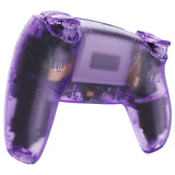 eXtremeRate Luna Redesigned Full Set Shells & Buttons for PS5 Controller BDM-030/040/050 - Clear Atomic Purple - KQXPFM002