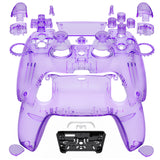 eXtremeRate Luna Redesigned Full Set Shells & Buttons for PS5 Controller BDM-030/040/050 - Clear Atomic Purple - KQXPFM002