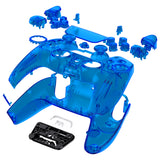 eXtremeRate Luna Redesigned Full Set Shells & Buttons for PS5 Controller BDM-030/040/050 - Clear Blue - KQXPFM004