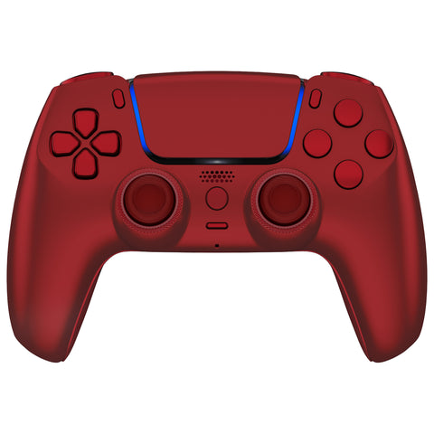 eXtremeRate Luna Redesigned Full Set Shells & Buttons for PS5 Controller BDM-030/040/050/060 - Scarlet Red - KQXPFP002G4