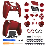 eXtremeRate Luna Redesigned Full Set Shells & Buttons for PS5 Controller BDM-030/040/050/060 - Scarlet Red - KQXPFP002G4