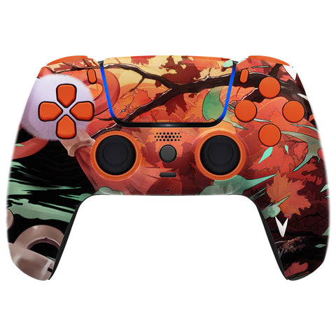 eXtremeRate Luna Redesigned Full Set Shells & Buttons for PS5 Controller BDM-030/040/050 - KQXPFR002 - Maple Impact