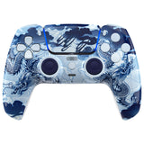 eXtremeRate Luna Redesigned Full Set Shells & Buttons for PS5 Controller BDM-030/040/050 - Porcelain Dragon - KQXPFT001