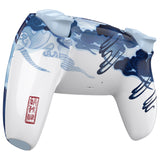 eXtremeRate Luna Redesigned Full Set Shells & Buttons for PS5 Controller BDM-030/040/050 - Porcelain Dragon - KQXPFT001