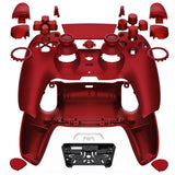 eXtremeRate Luna Redesigned Full Set Shells & Buttons for PS5 Controller BDM-030/040/050 - Scarlet Red - KQXPFP002