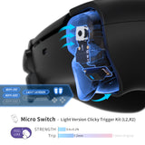 eXtremeRate Micro Switch - Light Version Tactile Clicky Hair Trigger Kit V2 for PS5 Controller BDM-010/020 Shoulder Buttons, Ergonomic Micro Switches L2R2 Tactile L1R1 Mouse Click for PS5 Controller - PFMD008M2