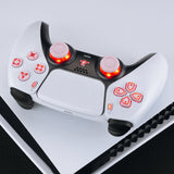eXtremeRate Multi-Colors Luminated D-pad Thumbstick Share Option Home Face Buttons for PS5 Controller BDM-030/040/050, Cherry Blossoms Pink Buttons 7 Colors 9 Modes DTF V3 LED Kit for PS5 Controller - PFLED17G3