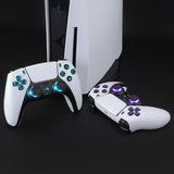 eXtremeRate Multi-Colors Luminated Buttons DTF V4 LED Kit for PS5 Controller BDM-030/040/050/060 - Black - PFLED02G4