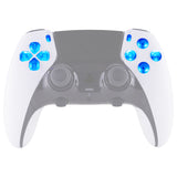 eXtremeRate Multi-Colors Luminated Buttons D&F LED Kit for PS5 Edge Controller - Transparent Clear Buttons - KRXEGM001