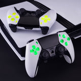eXtremeRate Multi-Colors Luminated Buttons D&F LED Kit for PS5 Edge Controller - Transparent Clear Buttons - KRXEGM001