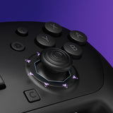 eXtremeRate Octagonal Gated Sticks Design Faceplate Shell with ThumbsGear Thumbsticks for Nintendo Switch 2 Pro Controller - Black - BDEPTM001