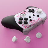 eXtremeRate Octagonal Gated Sticks Design Faceplate Shell with ThumbsGear Thumbsticks for Nintendo Switch 2 Pro Controller - Cherry Blossom Whisper - BDEPTR006