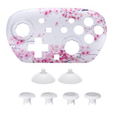 eXtremeRate Octagonal Gated Sticks Design Faceplate Shell with ThumbsGear Thumbsticks for Nintendo Switch 2 Pro Controller - Cherry Blossom Whisper - BDEPTR006