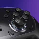 eXtremeRate Octagonal Gated Sticks Design Faceplate Shell with ThumbsGear Thumbsticks for Nintendo Switch 2 Pro Controller - Clear Slate Black - BDEPTM002