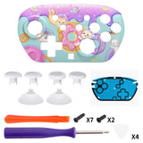 eXtremeRate Octagonal Gated Sticks Design Faceplate Shell with ThumbsGear Thumbsticks for Nintendo Switch 2 Pro Controller - Donut Odyssey - BDEPTR007