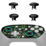 eXtremeRate Octagonal Gated Sticks Design Faceplate Shell with ThumbsGear Thumbsticks for Nintendo Switch 2 Pro Controller - Green Weeds - BDEPTR002