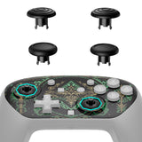 eXtremeRate Octagonal Gated Sticks Design Faceplate Shell with ThumbsGear Thumbsticks for Nintendo Switch 2 Pro Controller - Totem of Kingdom Black - BDEPTR004