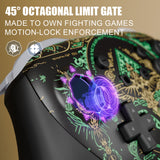 eXtremeRate Octagonal Gated Sticks Design Faceplate Shell with ThumbsGear Thumbsticks for Nintendo Switch 2 Pro Controller - Totem of Kingdom Black - BDEPTR004