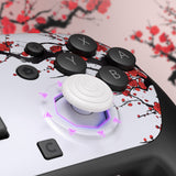 eXtremeRate Octagonal Gated Sticks Design Faceplate Shell with ThumbsGear Thumbsticks for Nintendo Switch 2 Pro Controller - Winter Blossom - BDEPTR005