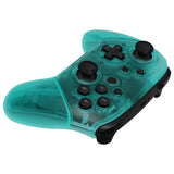 eXtremeRate Emerald Green Octagonal Gated Sticks Faceplate Backplate Handles, DIY Replacement Grip Housing Shell Cover for Nintendo Switch Pro Controller- Controller NOT Included - FRE624