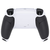 eXtremeRate Performance Custom Back Housing Bottom Shell for PS5 Controller BDM-010/020/030/040/050/060 - Rubberized Black White - DPFU6005G2