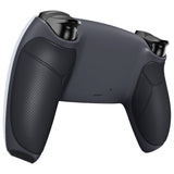 eXtremeRate Performance Custom Back Housing Bottom Shell for PS5 Controller BDM-010/020/030/040/050/060 - Rubberized Classic Gray & Dark Gray - DPFU6004G2