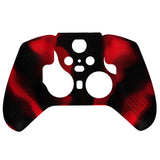 eXtremeRate PlayVital Black & Red Soft Anti-Slip Silicone Cover Skins, Controller Protective Case for New Xbox One Elite Series 2 (Model 1797 and Core Model 1797) with Thumb Grips Analog Caps - XBOWP0062GC