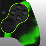 eXtremeRate PlayVital Green & Black Soft Anti-Slip Silicone Cover Skins, Controller Protective Case for New Xbox One Elite Series 2 (Model 1797 and Core Model 1797) with Thumb Grips Analog Caps - XBOWP0063GC