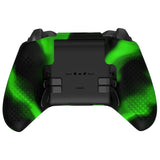 eXtremeRate PlayVital Green & Black Soft Anti-Slip Silicone Cover Skins, Controller Protective Case for New Xbox One Elite Series 2 (Model 1797 and Core Model 1797) with Thumb Grips Analog Caps - XBOWP0063GC