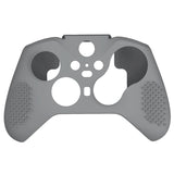 eXtremeRate PlayVital New Hope Gray Soft Anti-Slip Silicone Cover Skins, Controller Protective Case for New Xbox One Elite Series 2 (Model 1797 and Core Model 1797) with Thumb Grips Analog Caps - XBOWP0060GC