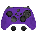 eXtremeRate PlayVital Purple Soft Anti-Slip Silicone Cover Skins, Controller Protective Case for New Xbox One Elite Series 2 (Model 1797 and Core Model 1797) with Thumb Grips Analog Caps - XBOWP0061GC