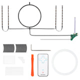 eXtremeRate RGB LED Light Strip Kit for Xbox Series S Console with IR Remote - 7 Colors 39 Effects - X3LED09M2