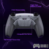 eXtremeRate RISE4 Plus MAX Back Paddles Kit with Clicky Trigger Stops & Rubberized Grip for PS5 Controller BDM-010/020 - New Hope Gray & Classic Gray - HKCPFM006