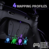 eXtremeRate RISE4 Plus MAX Back Paddles Kit with Clicky Trigger Stops & Rubberized Grip for PS5 Controller BDM-030/040/050/060 - Black - HKCPFM001M3