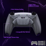 eXtremeRate RISE4 Plus MAX Back Paddles Kit with Clicky Trigger Stops & Rubberized Grip for PS5 Controller BDM-030/040/050 - New Hope Gray & Classic Gray - HKCPFM006M2