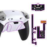 eXtremeRate RISE4 Plus MAX Back Paddles Kit with Clicky Trigger Stops & Rubberized Grip for PS5 Controller BDM-030/040/050 - White Black - White - HKCPFM003M2