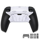 eXtremeRate RISE4 Plus MAX Back Paddles Kit with Clicky Trigger Stops & Rubberized Grip for PS5 Controller BDM-030/040/050 - White Black - White - HKCPFM003M2