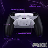 eXtremeRate RISE4 Plus MAX Back Paddles Kit with Clicky Trigger Stops & Rubberized Grip for PS5 Controller BDM-030/040/050 - White Black - White - HKCPFM003M2