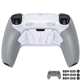 eXtremeRate RISE4 Plus MAX Back Paddles Kit with Clicky Trigger Stops & Rubberized Grip for PS5 Controller BDM-030/040/050 - White Gray - HKCPFM002M2